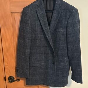Brooks Brothers Sport Coat Size 42L blue windowpane plaid